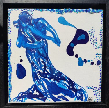 Painting titled "La valse de Camille…" by Artedelph, Original Artwork, Acrylic Mounted on Wood Stretcher frame