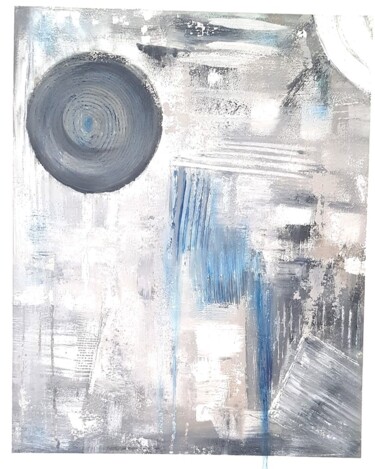 제목이 "Abstrait Bleu-Gris"인 미술작품 Déla로, 원작, 아크릴