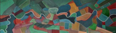 Картина под названием "I am a River" - Delab, Подлинное произведение искусства, Акрил Установлен на Деревянная рама для носи…