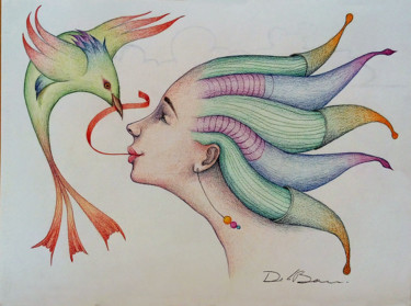 Dessin intitulée "Amistad" par Delabarra, Œuvre d'art originale, Crayon