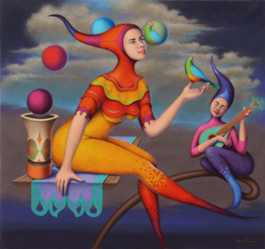 Pintura titulada "Magia" por Delabarra, Obra de arte original, Oleo