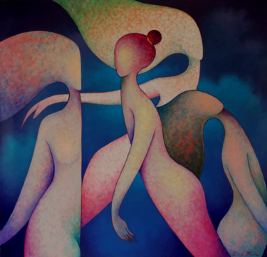 Pintura titulada "Danza" por Delabarra, Obra de arte original, Oleo