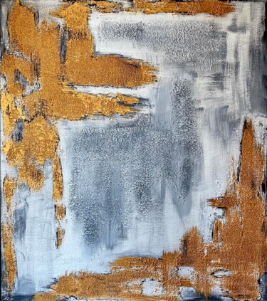 Painting titled "Number 1" by Elena Dobkin, Original Artwork, Acrylic Mounted on Wood Stretcher frame