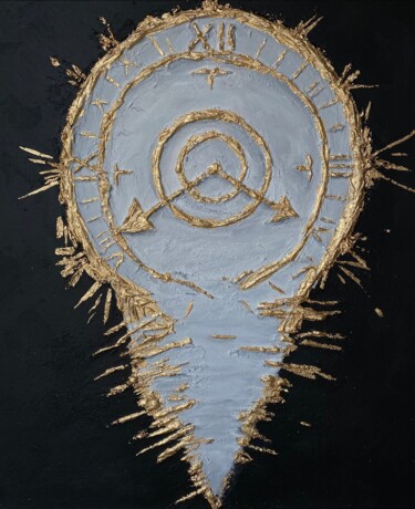 Картина под названием "Time" - Elena Dobkin, Подлинное произведение искусства, Акрил Установлен на Деревянная рама для носил…