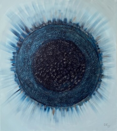 Painting titled "Open your eyes and…" by Elena Dobkin, Original Artwork, Acrylic Mounted on Wood Stretcher frame