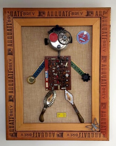 Sculpture titled "LE MEILLEUR AMI DE…" by Catherine Delaforge (KTY95), Original Artwork, Wood Mounted on Wood Panel