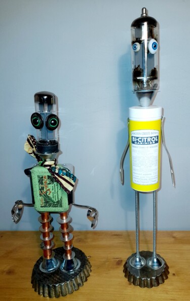 Escultura titulada "BROK ET CHNOK !" por Catherine Delaforge (KTY95), Obra de arte original, Aluminio