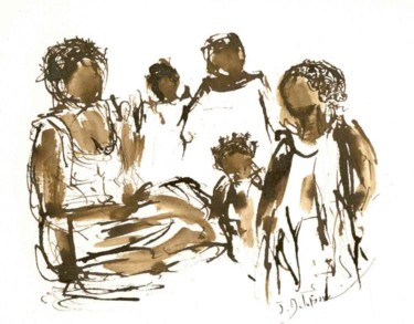 绘画 标题为“NOEL AFRICAIN” 由Joel Delafosse, 原创艺术品