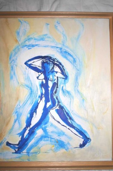 Painting titled "LA FEMME PRESSEE" by Joel Delafosse, Original Artwork