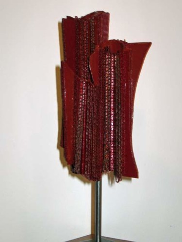 Sculpture intitulée "composition rouge" par Françoise Delage, Œuvre d'art originale, Autre