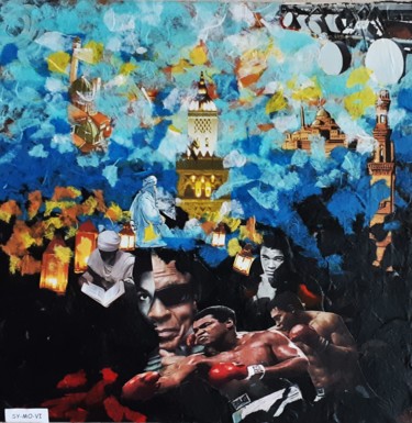 Collages intitulée "Mohammed ALI" par Sy-Mo-Vi, Œuvre d'art originale, Collages