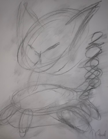 Drawing titled "« Esquisse no. 5 »" by Ppaul, Original Artwork, Charcoal