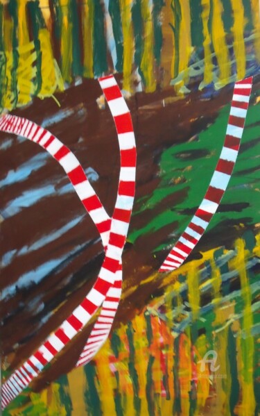 Картина под названием "Inside, Outside" - Remi Delaplace, Подлинное произведение искусства, Акрил Установлен на Деревянная р…