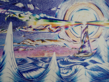 Painting titled "Farol" by Fernando Bressan Delatalba, Original Artwork, Airbrush