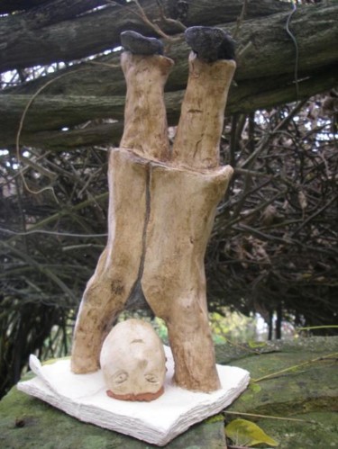 Sculpture intitulée "Prise de tête..." par Cole, Œuvre d'art originale, Terre cuite