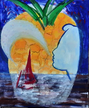 Картина под названием "Bahia (2)" - Christian Delavelle, Подлинное произведение искусства, Акрил Установлен на Деревянная ра…