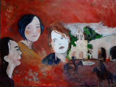 Peinture intitulée "Clara, Bianca et Al…" par Christian Delavelle, Œuvre d'art originale, Acrylique
