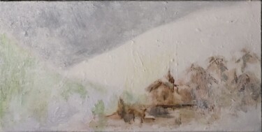 Painting titled "Blizzard" by Christian Delavelle, Original Artwork, Acrylic Mounted on Wood Stretcher frame