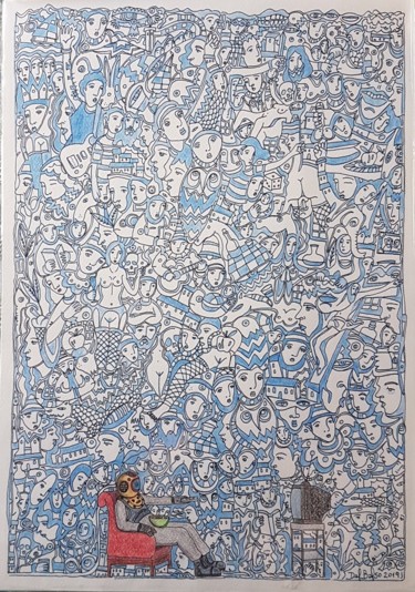 Drawing titled "Under the sea" by Juan Del Balso, Original Artwork, Ink