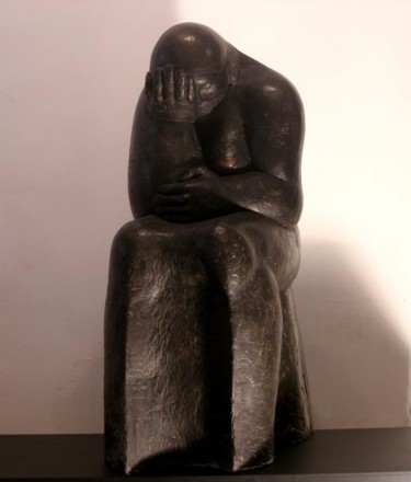Sculpture titled "Lo sbaglio" by Juan Del Balso, Original Artwork, Resin
