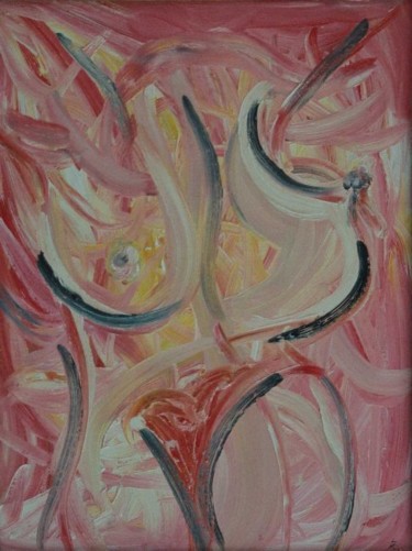 Peinture intitulée "Touché de femmme" par Delechat, Œuvre d'art originale
