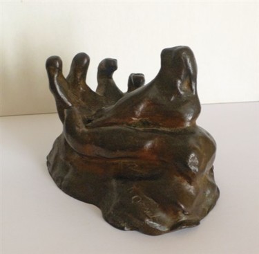 Sculpture titled "Lâcher prise" by Delphine Orset Guerry, Original Artwork, Bronze