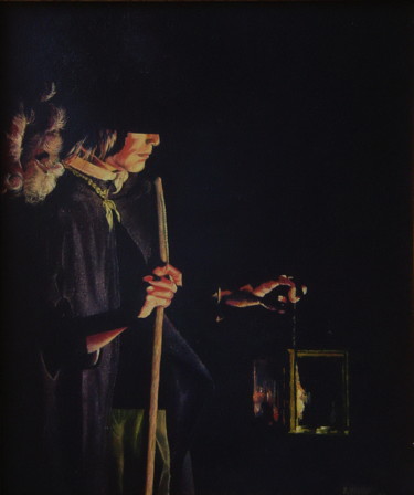 Peinture intitulée "l-ermite.jpg" par Délice, Œuvre d'art originale