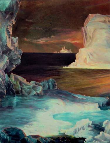 Peinture intitulée "les-icebergs.jpg" par Délice, Œuvre d'art originale