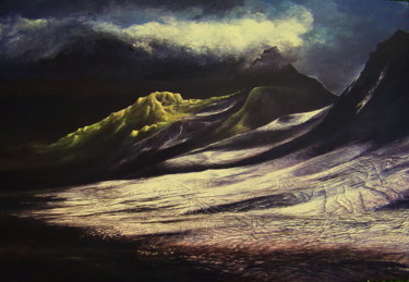 Peinture intitulée "glacier-sali-par-le…" par Délice, Œuvre d'art originale