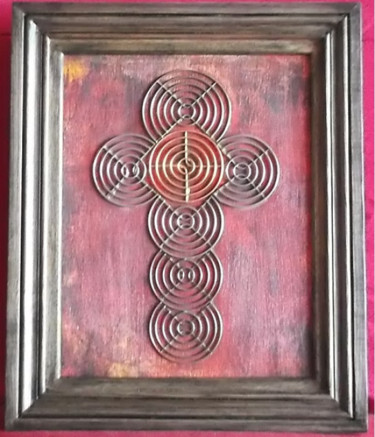 Peinture intitulée "La croix" par Georges Dell Erba, Œuvre d'art originale