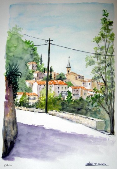 Painting titled "Le Village de Gilet…" by Jean-Marie Delmann, Original Artwork