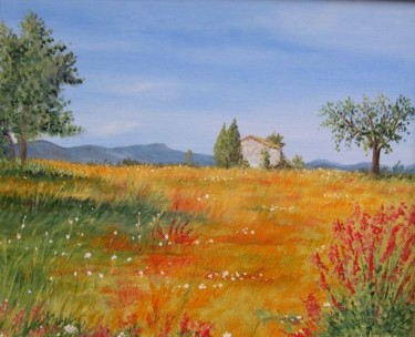 Painting titled "Les coquelicots" by Jean-Marie Delmann, Original Artwork