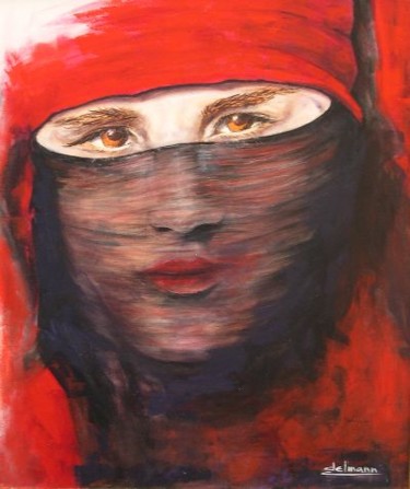 Painting titled "Marocaine" by Jean-Marie Delmann, Original Artwork