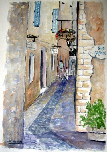 Painting titled "Ruelle St Paul de V…" by Jean-Marie Delmann, Original Artwork