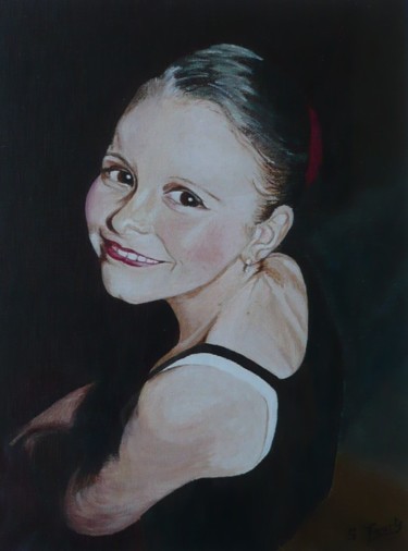 Malerei mit dem Titel "Portrait C,    TDMC…" von Delmicy (Sylvie Rault), Original-Kunstwerk, Acryl