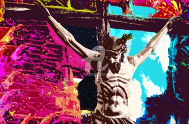 Digital Arts titled "Jesus" by Delmv, Original Artwork, Digital Painting