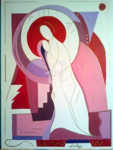 Peinture intitulée "Les amoureux dansent" par Delny, Œuvre d'art originale, Acrylique