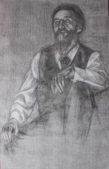 Портрет мужчины. Dibujo titulada "Портрет мужчины." por Алексей Залетов, Obra de arte original, Pastel