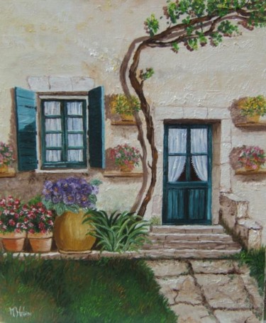 Painting titled "façade" by Marie Hélène, Original Artwork