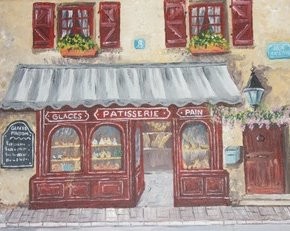 Peinture intitulée "la patisserie" par Marie Hélène, Œuvre d'art originale