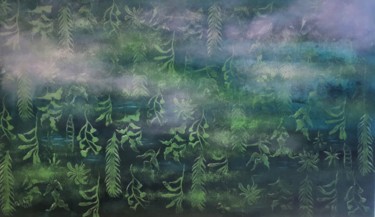 Peinture intitulée "Et sous la brume,l’…" par Delphine Menu, Œuvre d'art originale