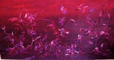 Painting titled "velvet" by Delphine Bernard, Original Artwork, Oil