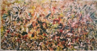 Painting titled "fresco 2" by Delphine Bernard, Original Artwork, Oil