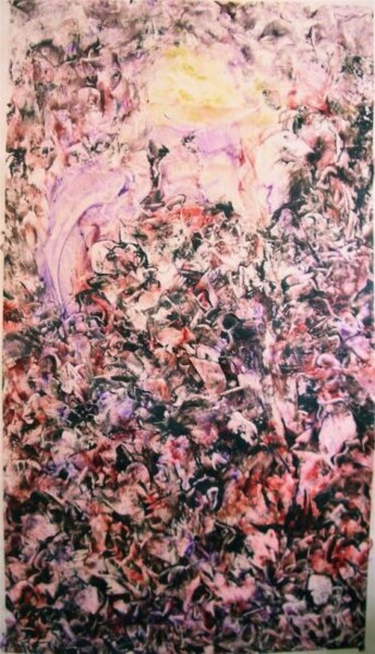 Pittura intitolato "fresco 8" da Delphine Bernard, Opera d'arte originale, Olio