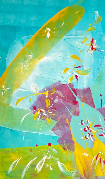 Картина под названием "ELFIC" - Delphine Bernard, Подлинное произведение искусства, Акрил Установлен на Деревянная рама для…