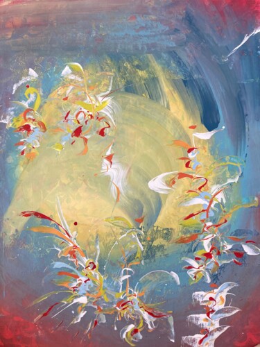 Pintura titulada "INTO THE LIGHT" por Delphine Bernard, Obra de arte original, Acrílico Montado en Bastidor de camilla de ma…