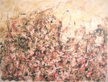 Pintura intitulada "Fresco 10" por Delphine Bernard, Obras de arte originais, Óleo