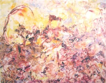 Painting titled "Autumn Leaf" by Delphine Bernard, Original Artwork, Acrylic