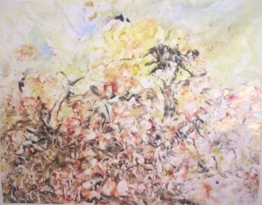 Painting titled "Rise" by Delphine Bernard, Original Artwork, Acrylic