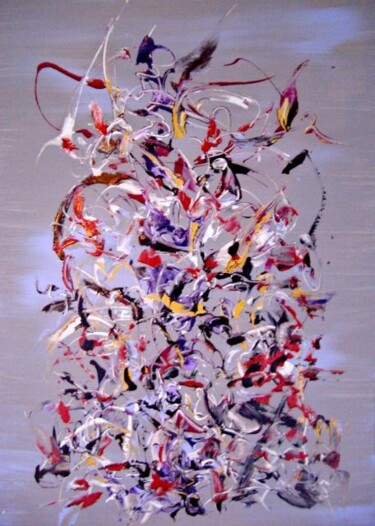 Peinture intitulée "le tourbillon" par Delphine Bernard, Œuvre d'art originale, Huile